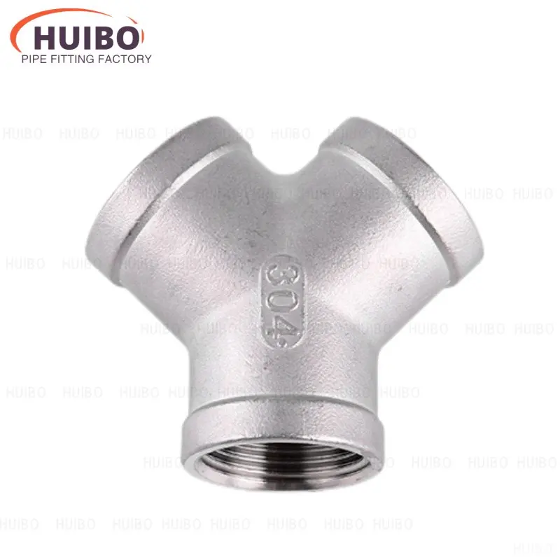 

1PCS 304 Stainless Steel Y Shape 3 Ways Tee Joint 1/4 3/8 1/2 3/4 1" 2" BSP Female Thread Adapter Water Pipe Fittings