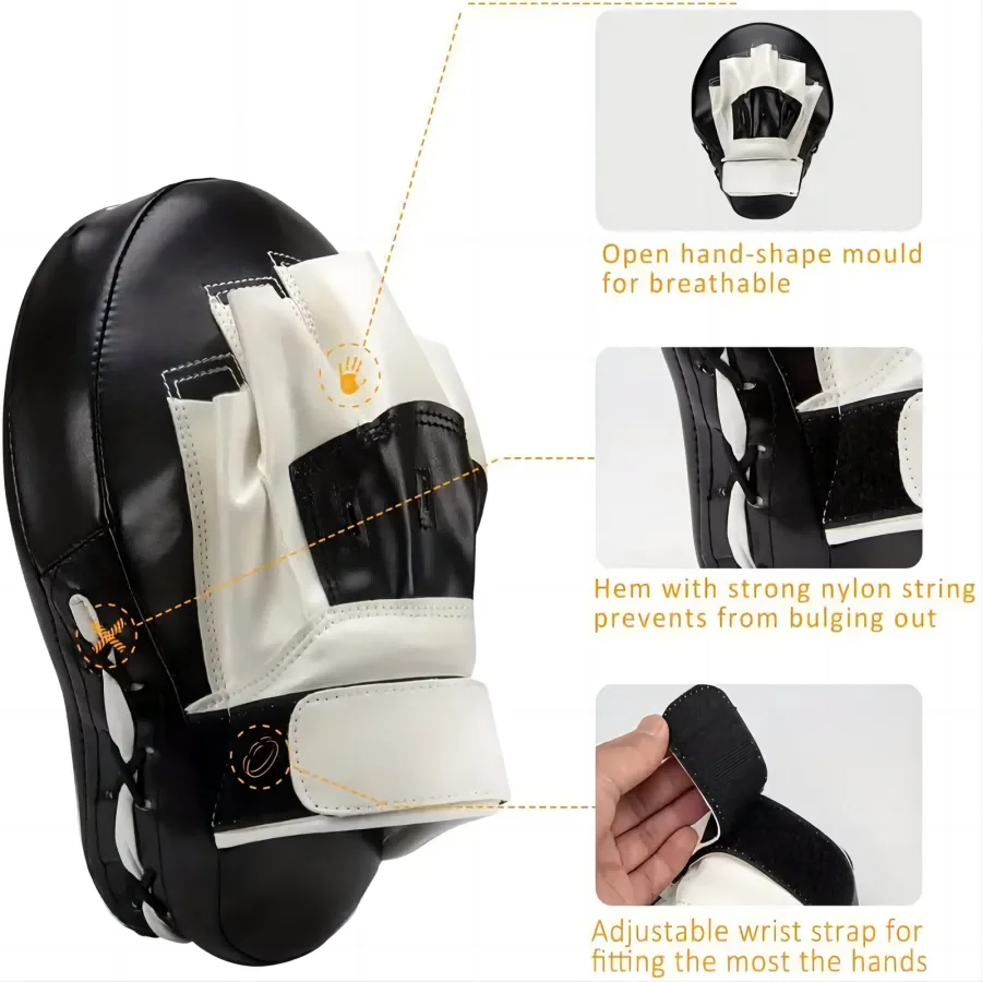 1pair boxing arc focus boxing gloves, pads hand target pad gloves for kickboxing, muay thai, mixed martial arts
