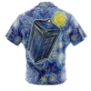 Tardis Starry Night Doctor Who Button UpHawaiian ShirtFashion Trend Breathable Loose Versatile Casual Sports Summer Men 2