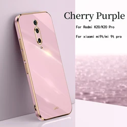 Premium Soft TPU Anti-Fingerprint Case with Camera Protection for Xiaomi Redmi K20 Pro and Mi 9T Series (Cherry Purple)