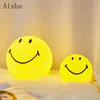 Outdoor Smiling Face Table Lamp Rechargeable Touchable Children's Bedroom Decorative Desk Lamp Landscape Yard Lawn Lighting 3