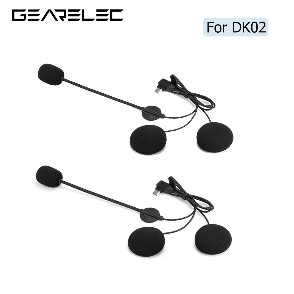 Speaker Accessories Type-C Plug Earphone Stereo Suit for GEARELEC DK02 Motorcycle Intercom Interphone Soft/Hard Microphone