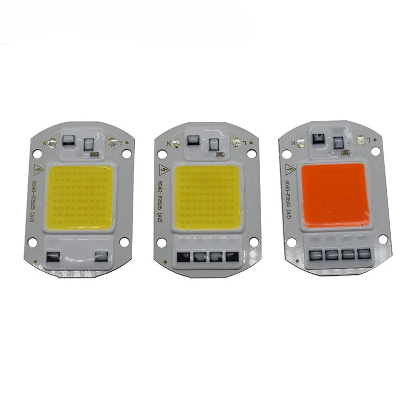 10X Hot driverless AC110V / 220V full spectrum 380-840nm white color 20W / 30W 50W free driver AC integrated LED