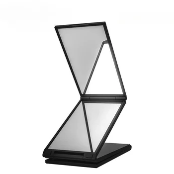 Miroir de maquillage pliable et Portable, miroir de bureau à 4 voies à 360 degrés pour couper les cheveux, outil de beauté 1