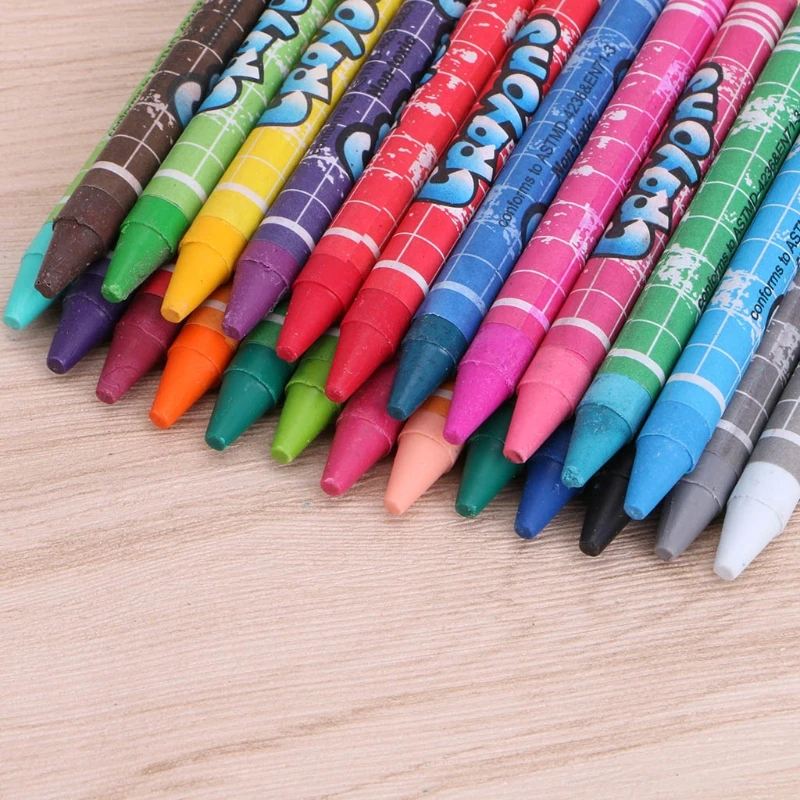 Wax Crayon Stick 1 Set Kid Painting Safety Student Drawing Sketching Art Tool Colorful Kids Paint Stik Pen 12 Colors Colored Crayons Children Painting Supplies