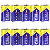 PKCELL 10PCS 6F22 9V Heavy Duty Battery Long-lasting Carbon Zinc Batteries for Detectors and Electronics 1