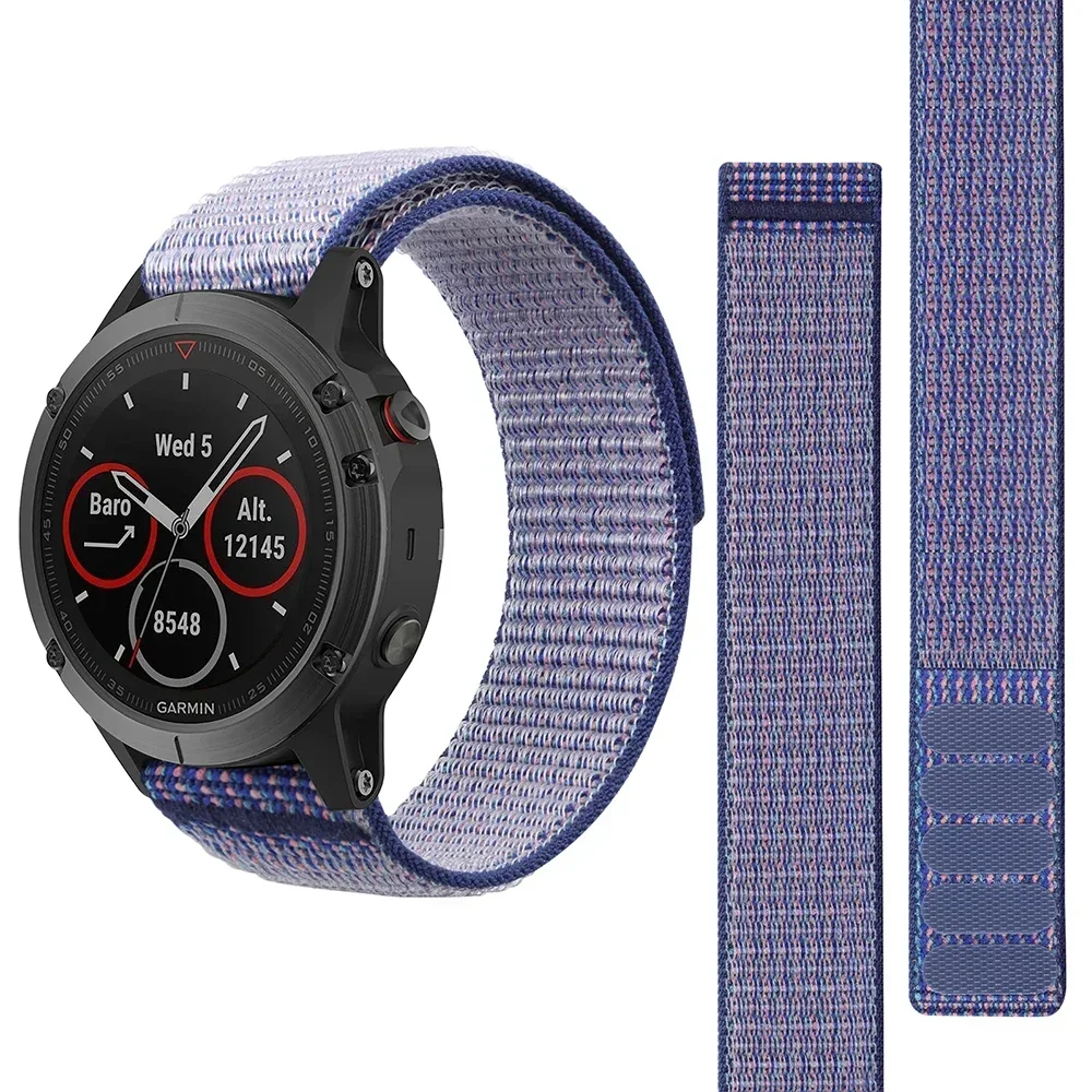 Durable Nylon Strap Watchband with Hook and Loop Closure