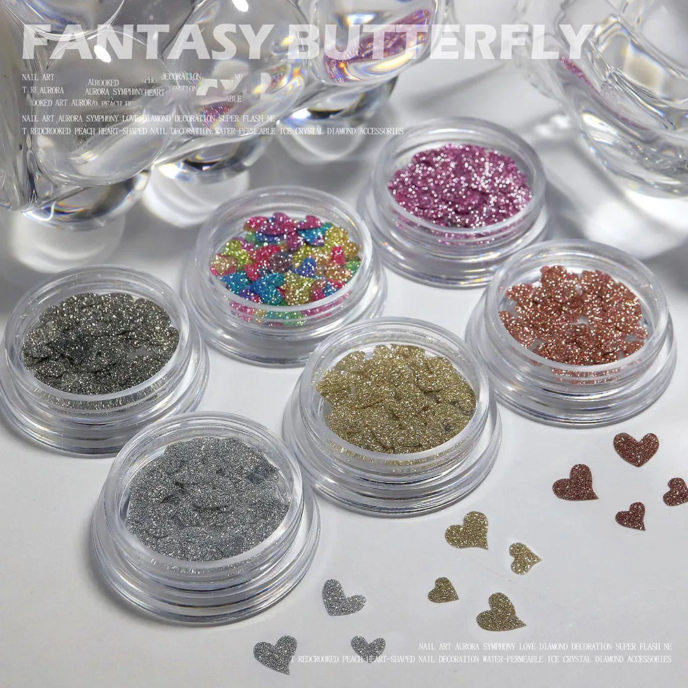 

10 Sets Nail New Accessory Sticker Electric Laser Love Sticker Glitter Star Nail Supplies Decal Web Red Nail Sticker Manicure