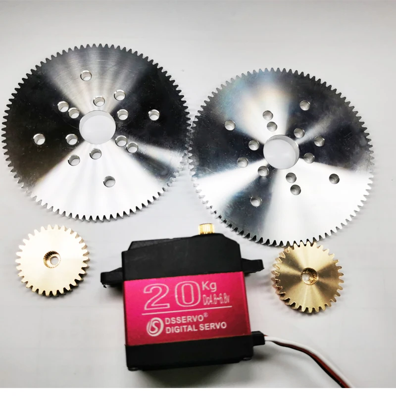 Servo Gears 0.8M 90 Tooth Aluminum Gear RC Servo Accessories Robot Arm Gear