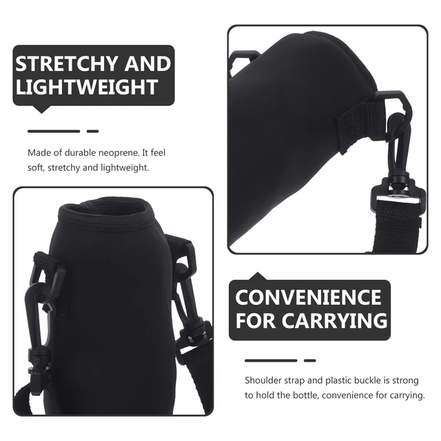 500ml Bottle Bag Portable Water Pouch Neoprene Sleeve Outdoor Travel Shoulder Strap Carrier Soft Protective Case For 2