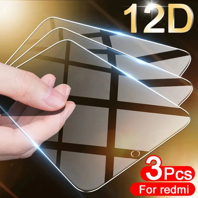 9H 3PCS Tempered Film For Xiaomi Redmi Note 10 11 9 8 7 Pro 9A 9C  8A 7A Glass Protective Glass For Redmi Note 10 9 10S 8 7 8T 1