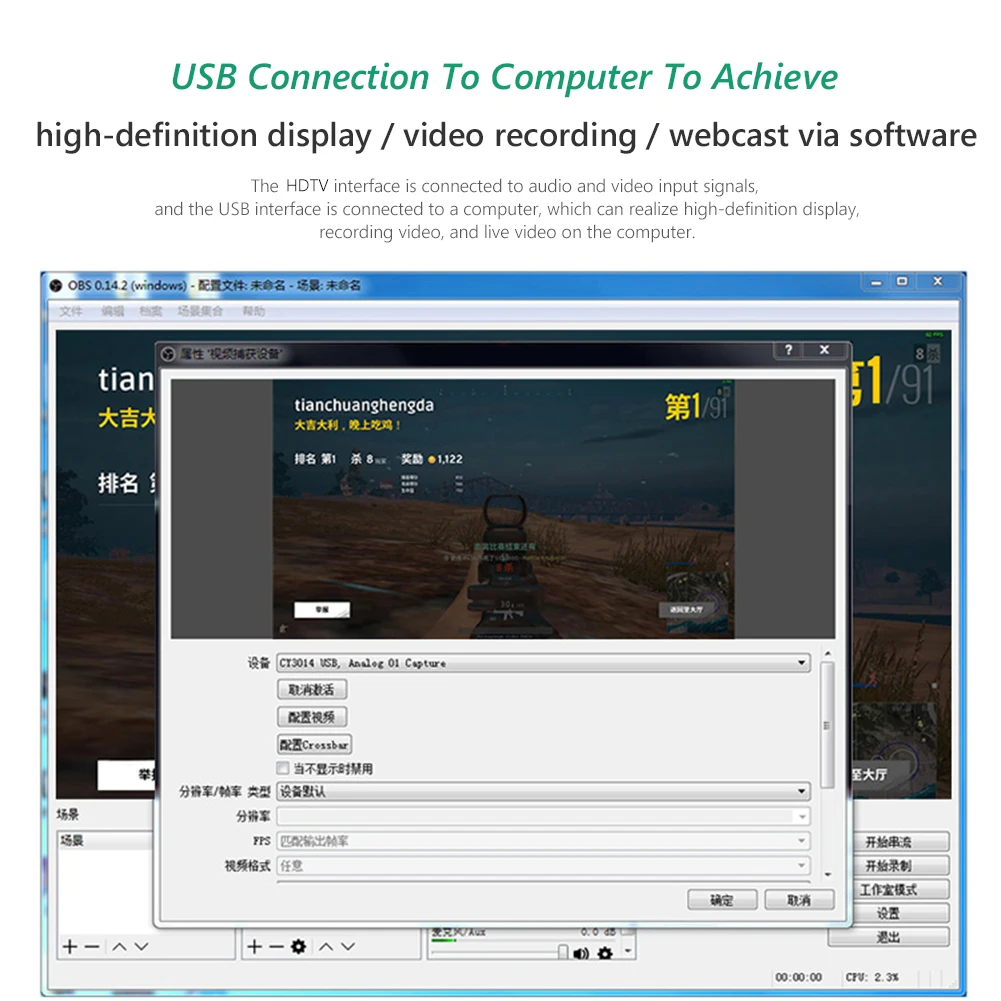 USB 2.0 비디오 캡처 카드, 4K HDMI 호환 비디오 그래버, HDMI-USB 2.0 호환 레코드 캡처 장치, PS4 DVD 카메라용