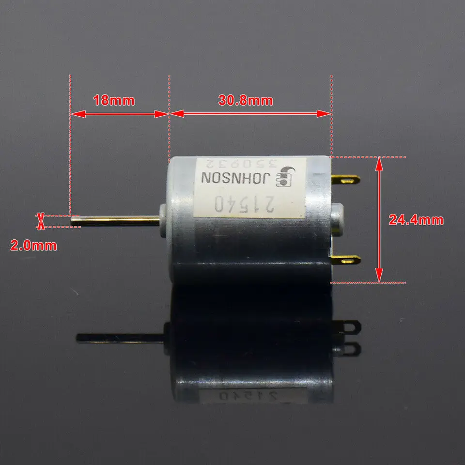 Motor MABUCHI RF-370CA-22170 Micro 370 DC 3V 5V 6V 6000RPM, Mini Motor eléctrico redondo de 24mm