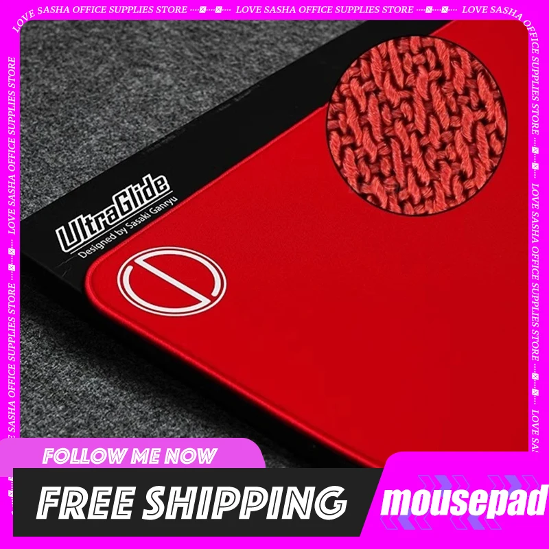 

1 Piece Meow Ultradash UD Esports Gaming Mouse Pad Light Blue Red Large Size Mouse Mat For CSGO PUBG no box