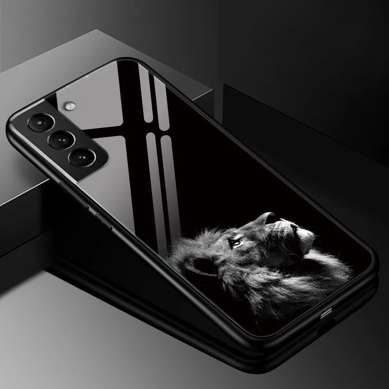 Luxury Tempered Glass Phone Case with Hard Back Bumper and Enhanced Protection