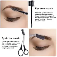 5PCS Specialized Eyebrow Trimmer Set Scissors Tweezers Eyebrow Razor Scraping Eyebrow Comb Razor Eyebrow Clip Makeup Tools Set 2