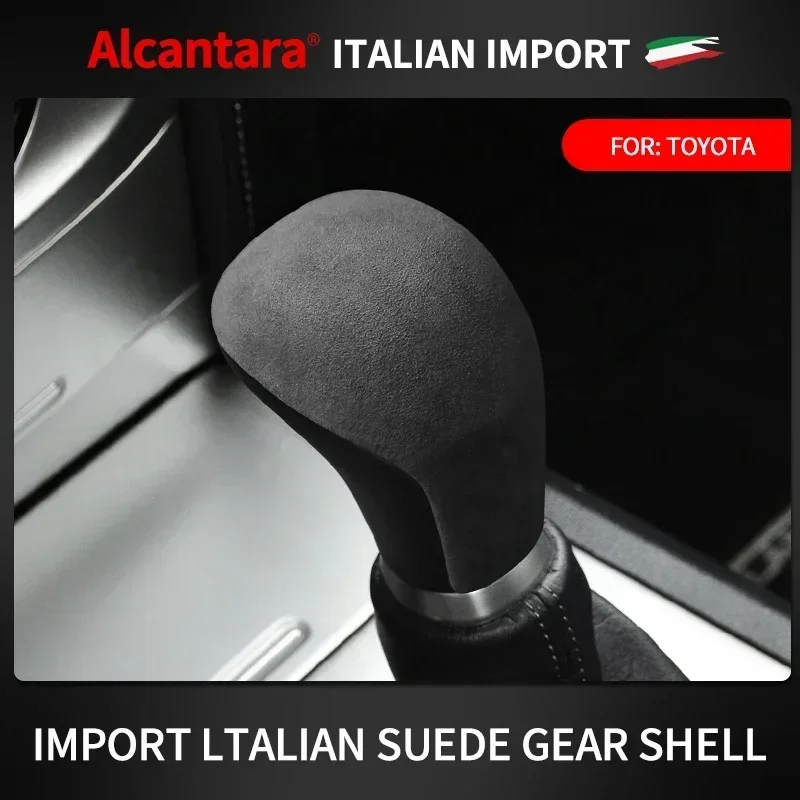 

Car Interior Gear Lever Decoration Alcantara Gearshift Handle Knob Cover For Toyota Highlander Prado Land Cruiser 2015-2021