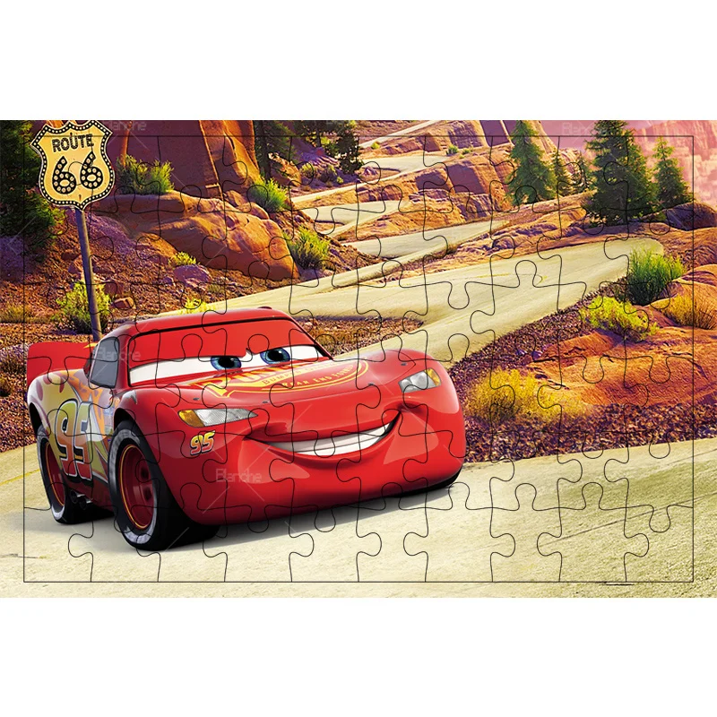 Disney carros de corrida carro vermelho relâmpago mcqueen 1000 pçs  quebra-cabeças jogo crianças como quebra