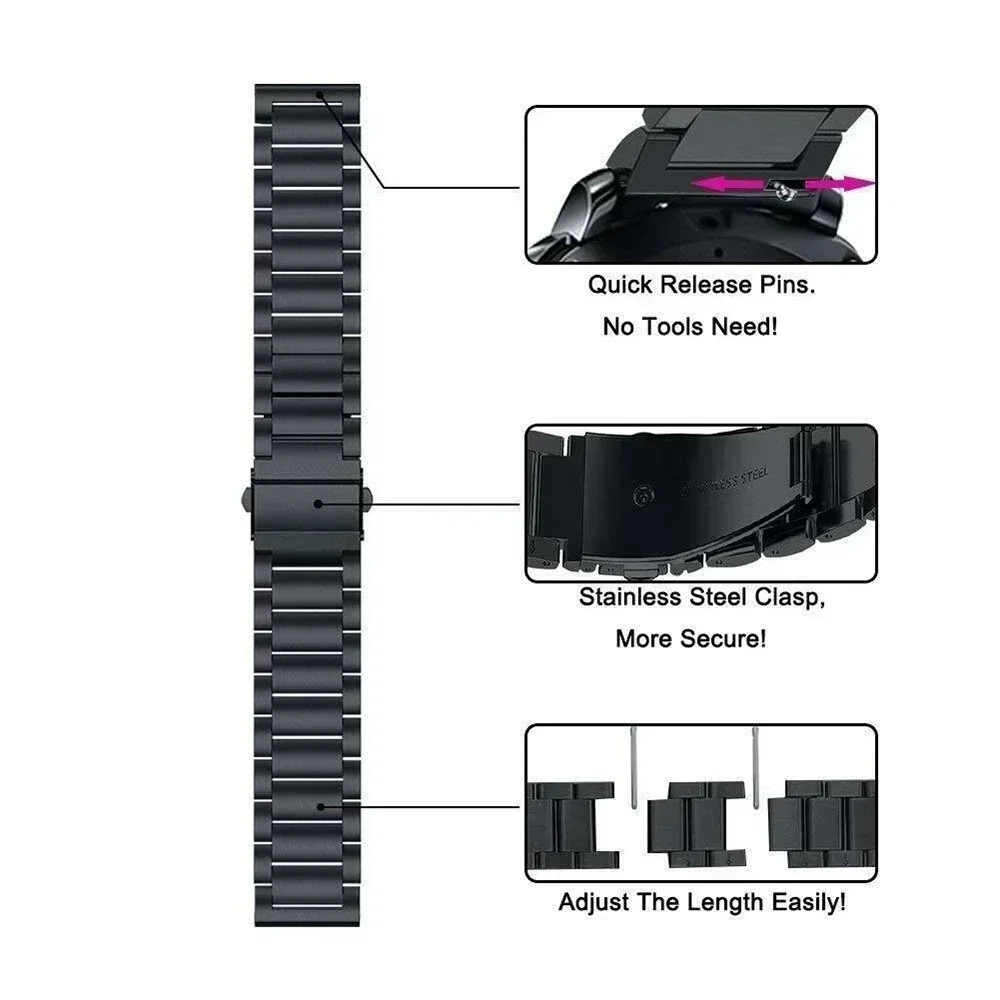 Stainless Steel Watch Bracelet Strap - Metal Wristband