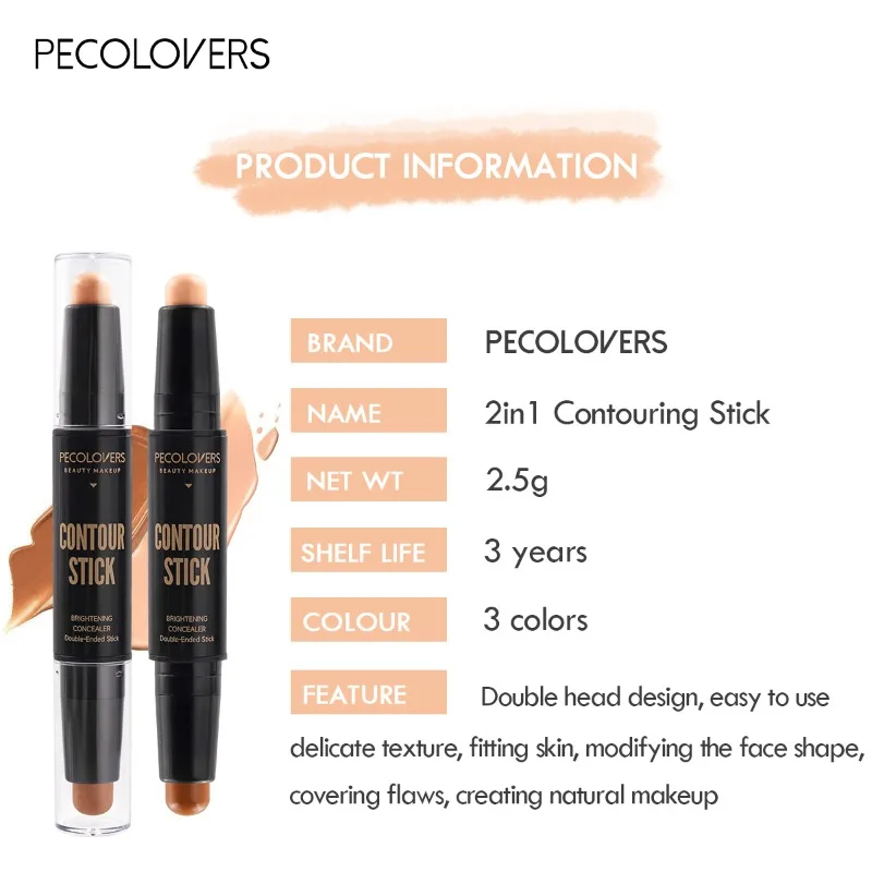 Double-ended Concealer Stick Facial Makeup Lightweight