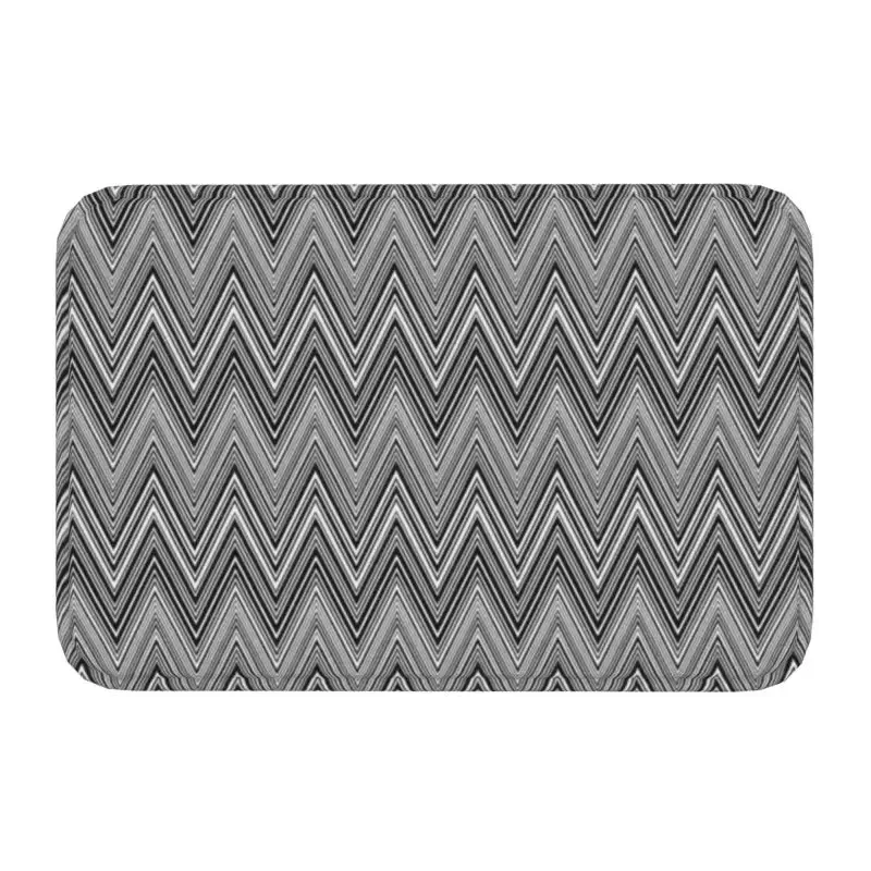 

Домашние серые и белые коврики с рисунком зигзага для пола, двери, ванной, кухни, комнатный шикарный зигзагообразный коврик в стиле бохо, коврик для входа в гараж, коврик для ног