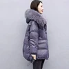 2024 Winter New Warm Down Cotton Jacket With Large Fur collar Hooded Coat Loose Women Thicken Parker Puffer Overcoat Casual wear 5