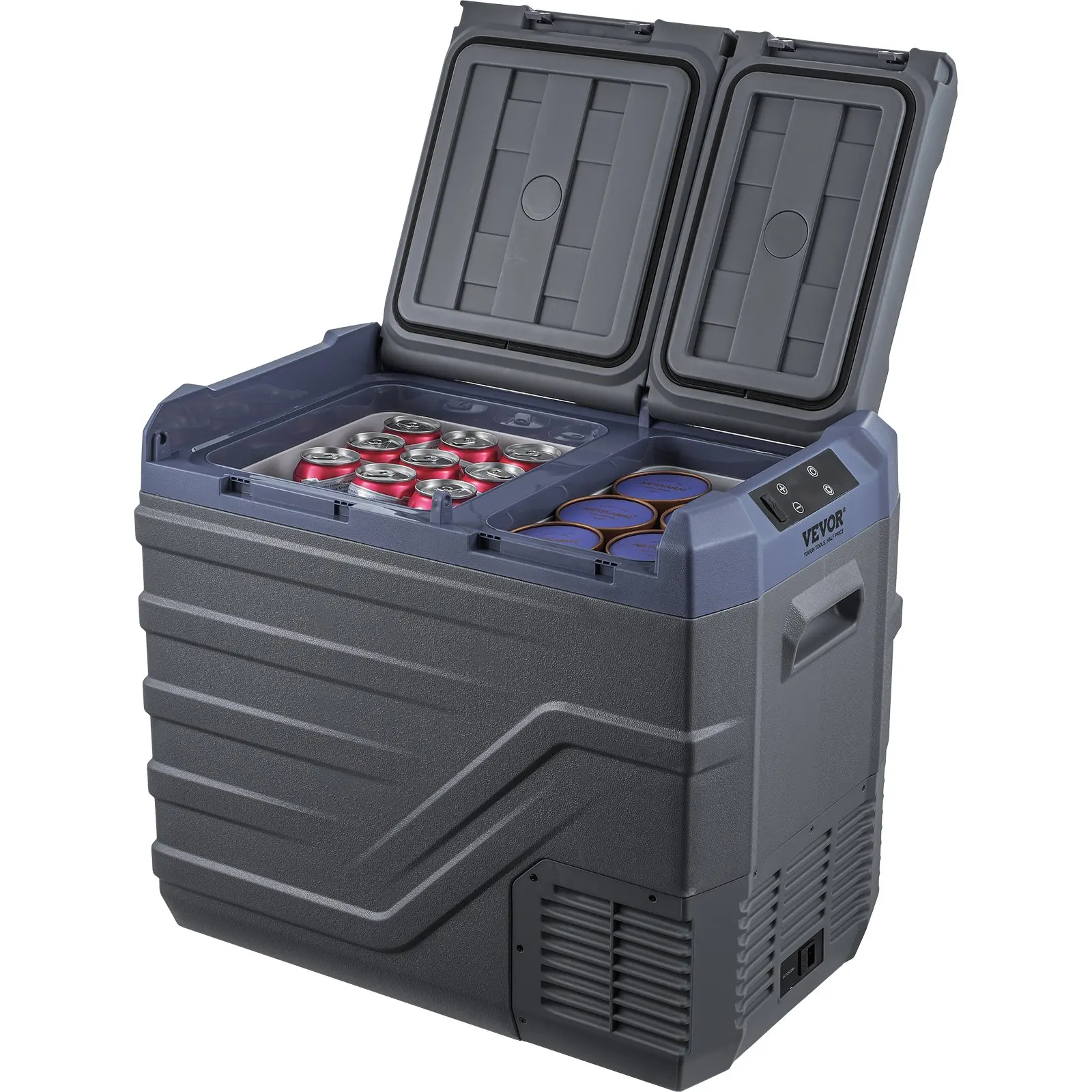VEVOR Car Refrigerator, 12 Volt Car Refrigerator Fridge, 25/30/40 L Dual Zone Portable Freezer for Outdoor, Camping, RV