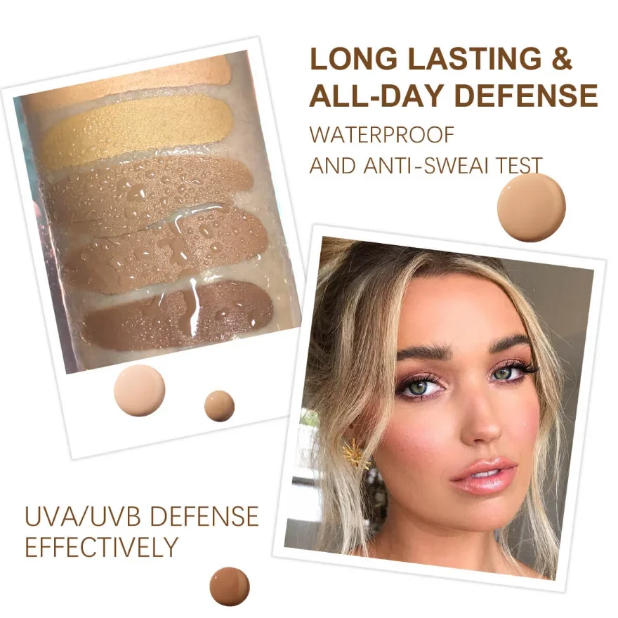 Oem Squeeze Foundation Velvet Matte 25 Colors Make-up Body Face Foundation Private Label Custom Face Foundation 4