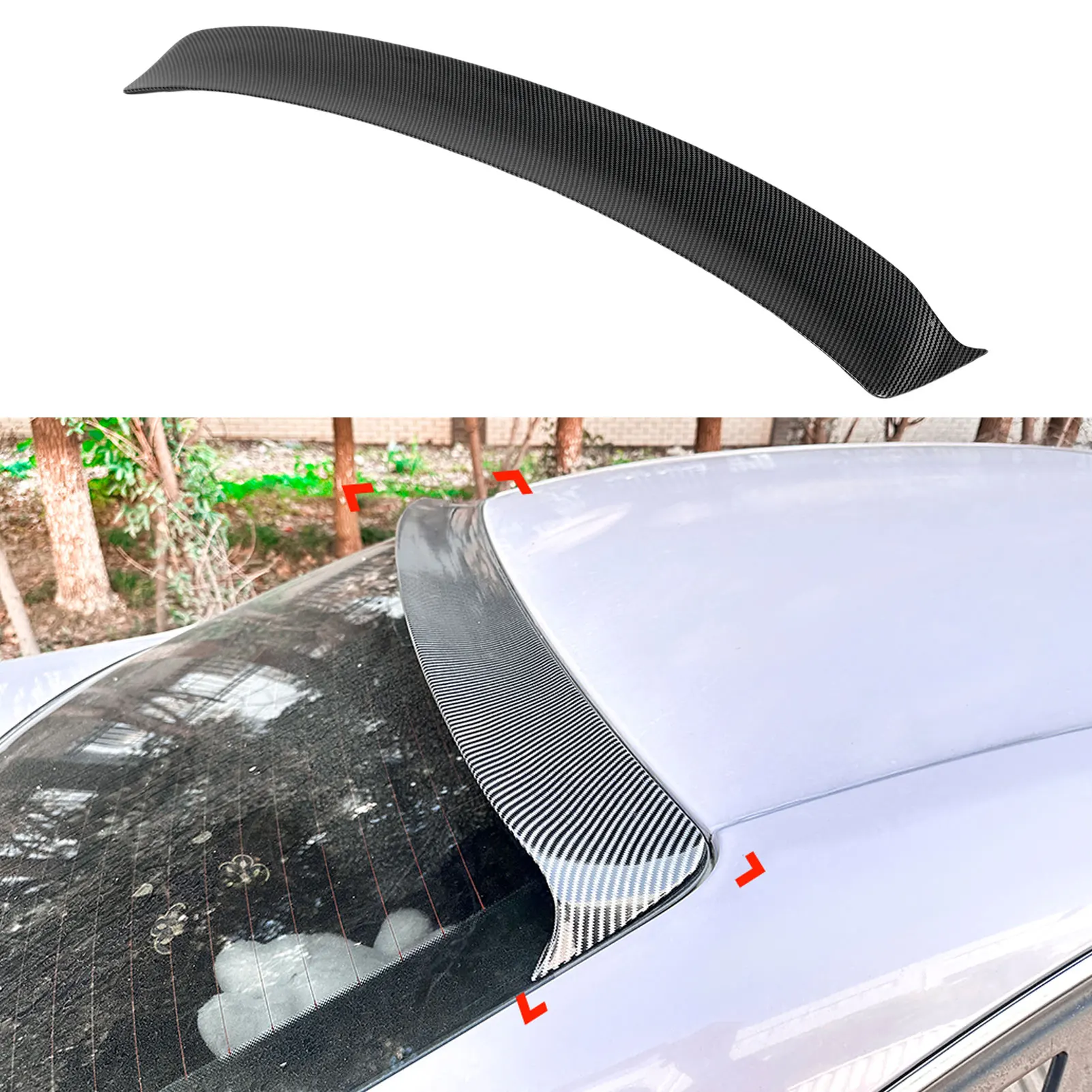 Car Rear Roof Spoiler Trunk Roof Spoiler Wing Sporty  Rear Top Spoiler Tail Trunk Wing Replacement for  B8 2008–2016