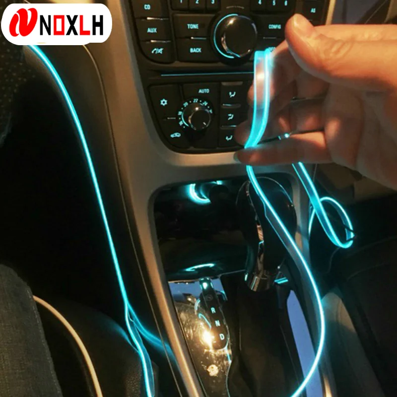 3m Car Interior Accessories Atmosphere Lamp EL Cold Light Line Wiring Driven DIY Decor Dashboard Console Auto Cold Lights ambient light car interior ambient light