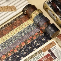 12 Rolls Vintage Printed Washi Tape Set, DIY Scrapbooking Decorative Tape for Handmade Gifts and School Supplies 4