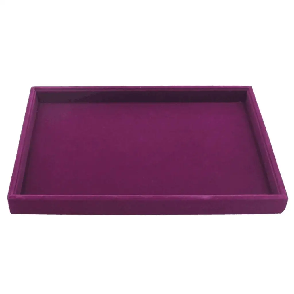 Elegant Velvet Jewelry Storage Tray for Necklaces, Bracelets, and Rings - 35 x 24 x 3cm
