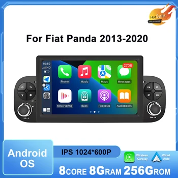 Autoradio Multimediale con Schermo Touch, Android Auto Wireless, CarPlay per Fiat Panda 2013-2020, GPS, Navigazione, DSP, Stereo, WiFi, BT, 4G