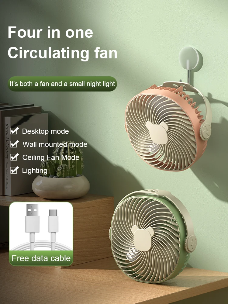 

Portable Fan Air Conditioners USB Desktop Fan 360° Rotating Adjustable Electric Fan Summer Mute Air Cooler For Home Office