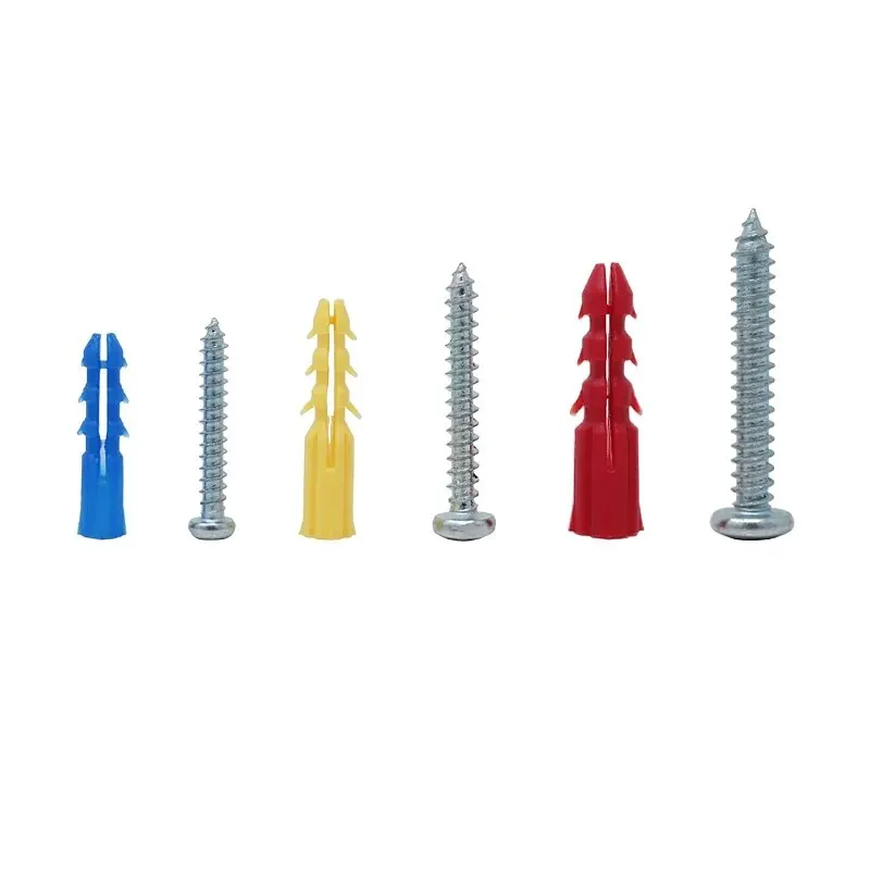 Plastic Self Drilling Drywall Ribbed Anchors with Screws Assortment Kit Drywall Anchor Kit 100 Pcs drywall anchor kit,drywall anchor,plastic wall anchor