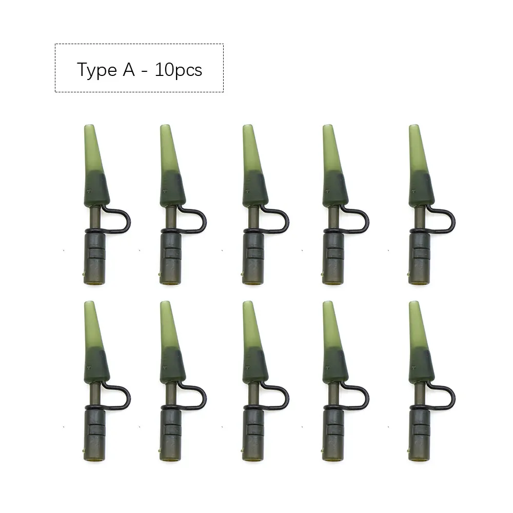 10pcs Carp Fishing Accessories Lead Clips Rubber Anti-tangle Sleeves For Helicopter Carp Rig Swivels Terminal Fishing Tackle 5
