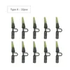 10pcs Carp Fishing Accessories Lead Clips Rubber Anti-tangle Sleeves For Helicopter Carp Rig Swivels Terminal Fishing Tackle 5