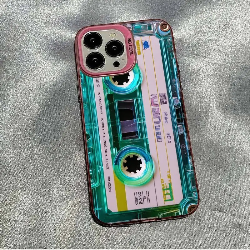 Retro Cassette Tape Design Shockproof Phone Case