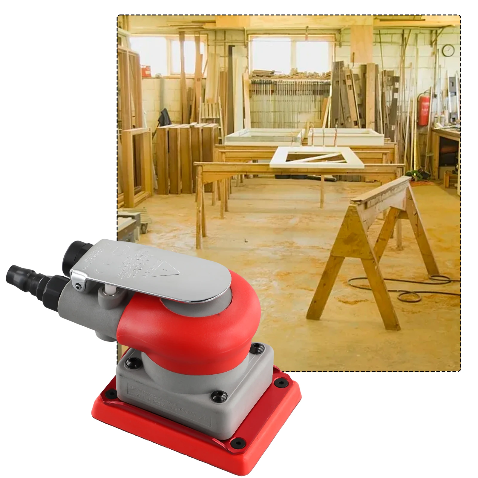 75*100mm Sander Square Air Sander Pneumatic Polishing Tools Grinding Parts Metal Grinding Square Woodworking Tools