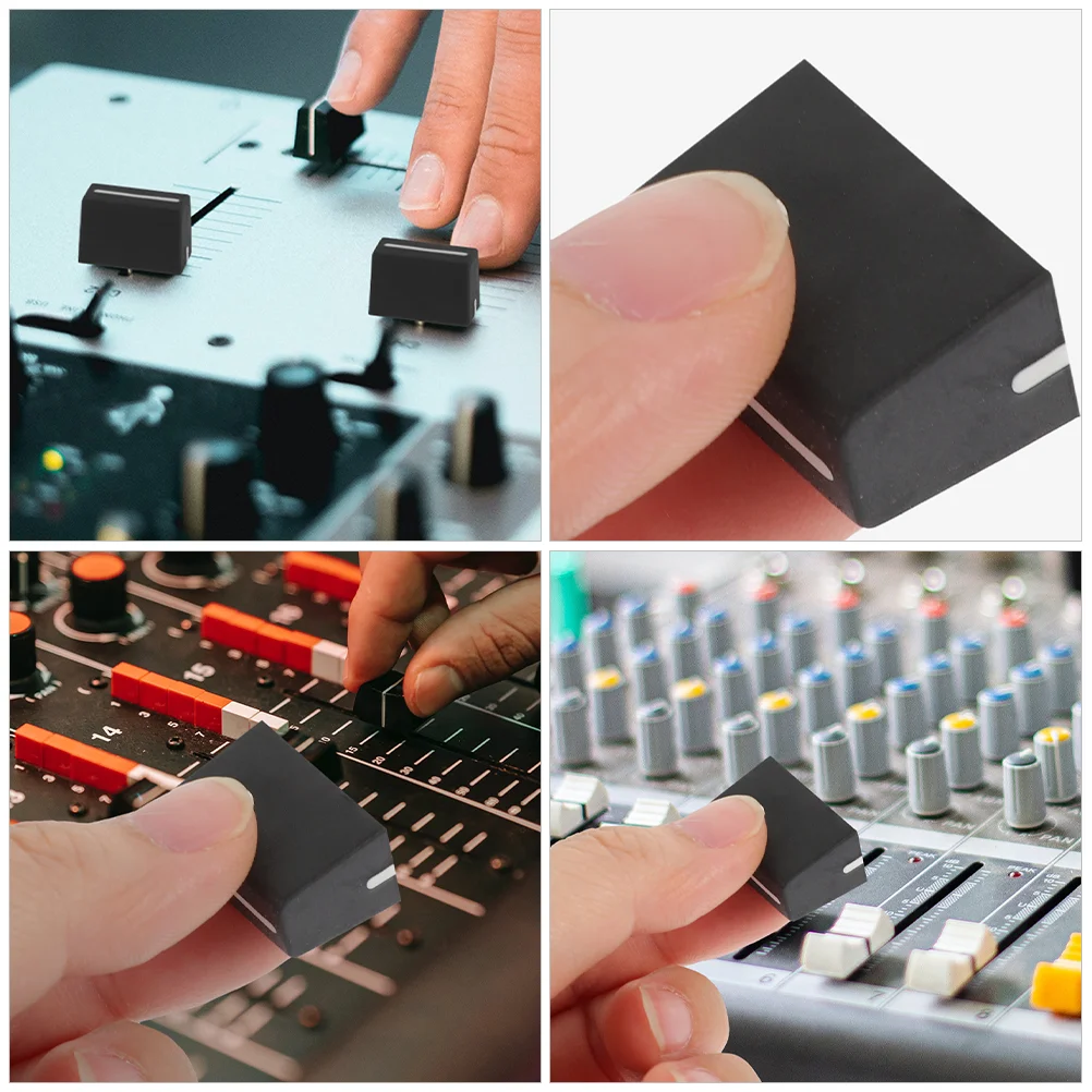 Behringer/타원형 구멍용 믹서 전위차계 페이더 캡, 오디오 볼륨 조절기, 페이더 슬라이더 캡 교체, 4mm