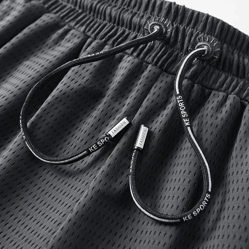 큰 남자 반바지 메쉬 탄성 여름 바지 8XL 6XL 큰 사이즈 의류 나일론 블랙 그레이 스판덱스 스웨트 반바지 플러스 사이즈 반바지