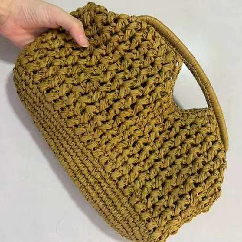 Straw Clutch Bag Side View