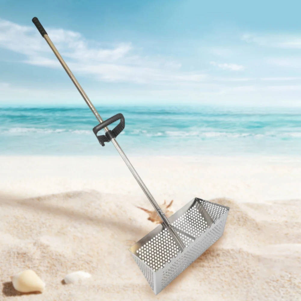 Stainless Steel Sand Screen Collapsible Sand Crab Trap Beach Sand Scoop Shovel Sand Filting Rake Beach Shovel And Screening Gear