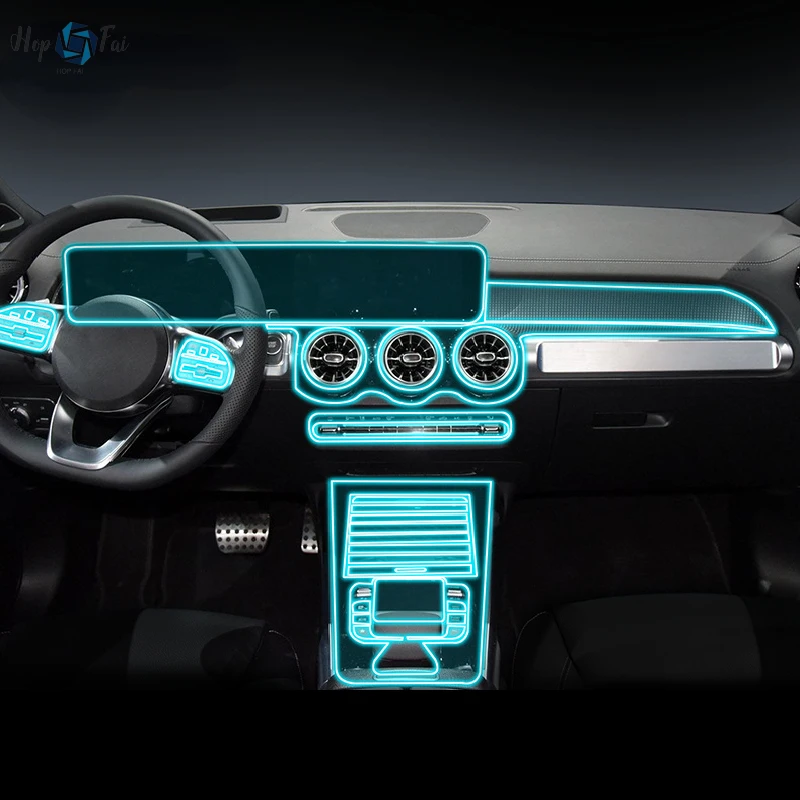 

For Mercedes-Benz EQB 260 350 2022Car Interior Center console Transparent TPU Protective film Anti-scratc Repair film Accessorie