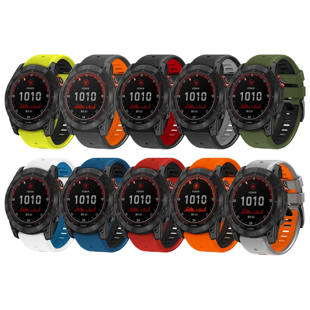 QuickFit Silikon-Uhrenarmband für Garmin Fenix 8 PRO 8x 8 E 7 7X/Forerunner 970/Epix Pro/Enduro 3 Tactix 8 26 mm 22 mm Sportarmband – Detail 15