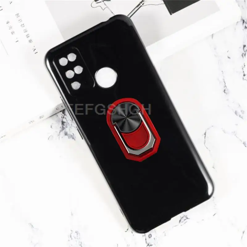Durable Soft TPU Silicone Case with Back Finger Ring