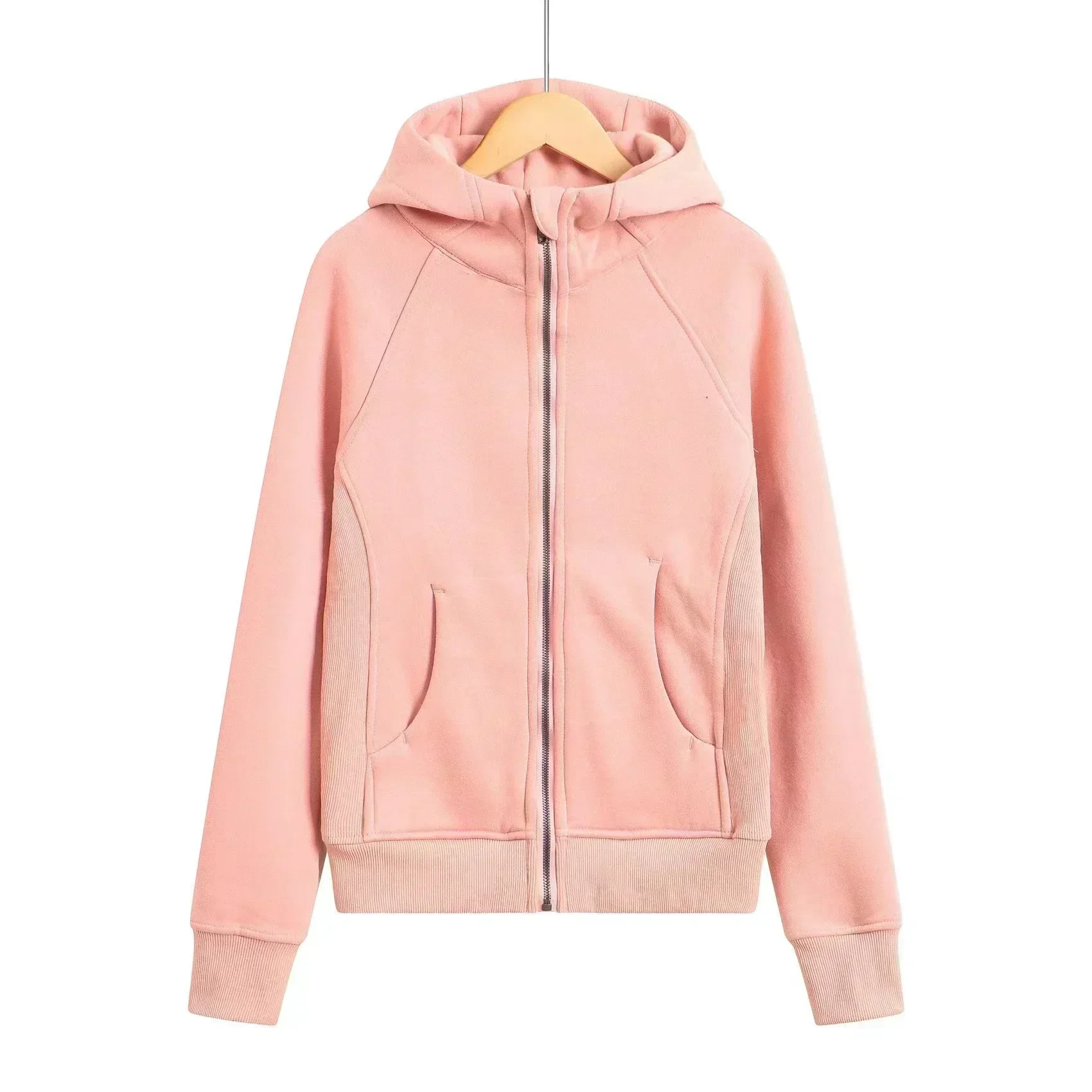 Lemon Women Scuba Outerwear Sport Hoodie Fall/Winter Thicken Warm Slim-Fit Long Sleeve Hooded Sweatshirts Define Jackets Coat
