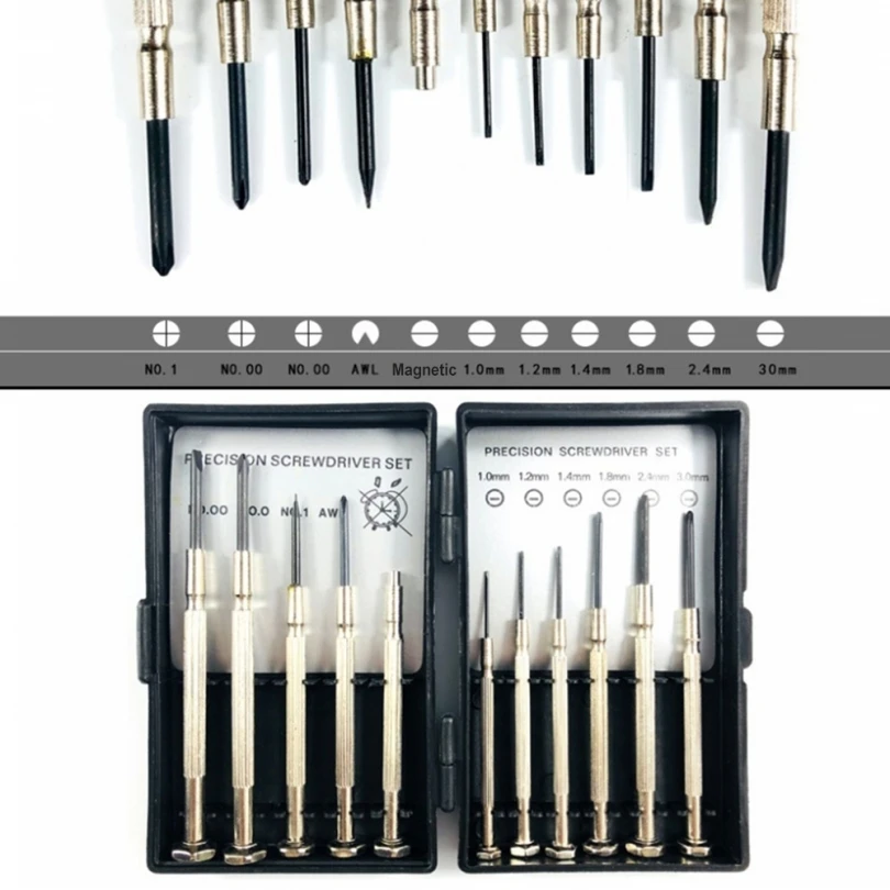 

11pcs Mini Precision Screwdriver Set Small Jewelers Watches Glasses Clock Cell Phone Repairs DIY Tool Kit