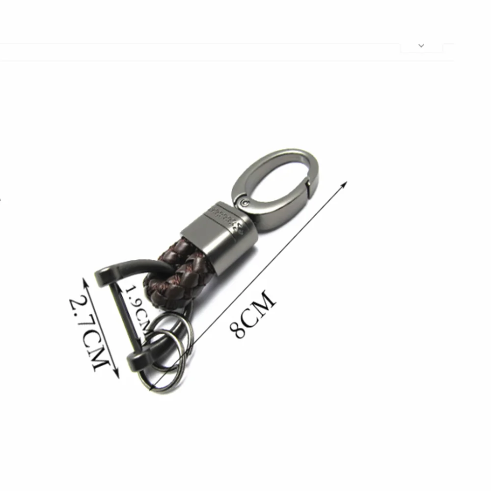 Car keychain metal braided rope for opel astra j peugeot 307 bmw e46 kia  cerato nissan teana seat ibiza accessories - AliExpress
