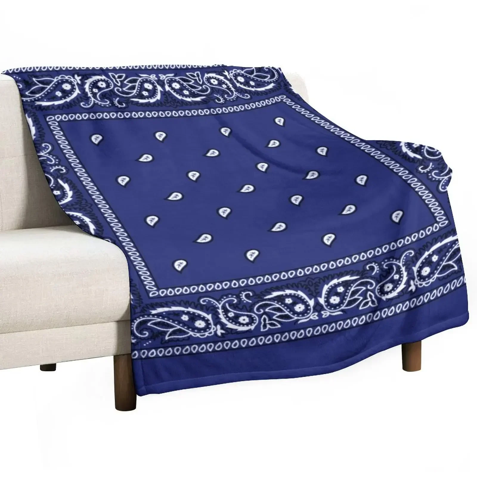 

Bandana Doger Blue Throw Blanket warm winter Thermal Blankets